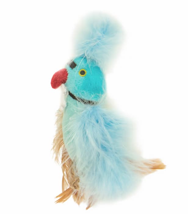 Petlinks Blue Beauty Plush Catnip & Silvervine Bird and Feather Cat Toy 